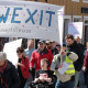 Demonstration inför votering om folkomröstning beträffande Sveriges EU-medlemskap